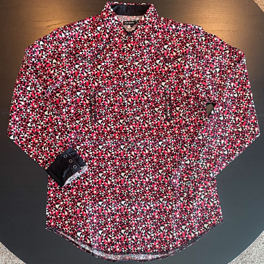 Men's XXL Tin Haul Geometric Snap Shirt